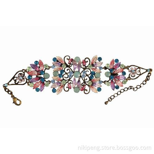 Glamorous Flower Shaped Chain Bracelets